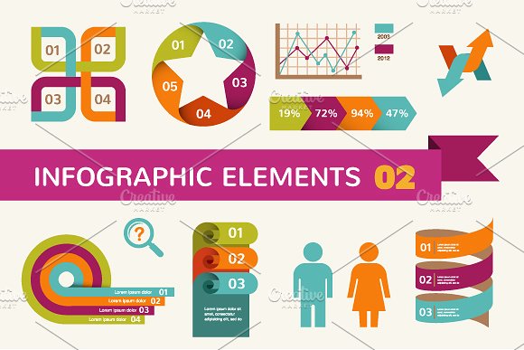 矢量信息图表插画素材Infographic elements