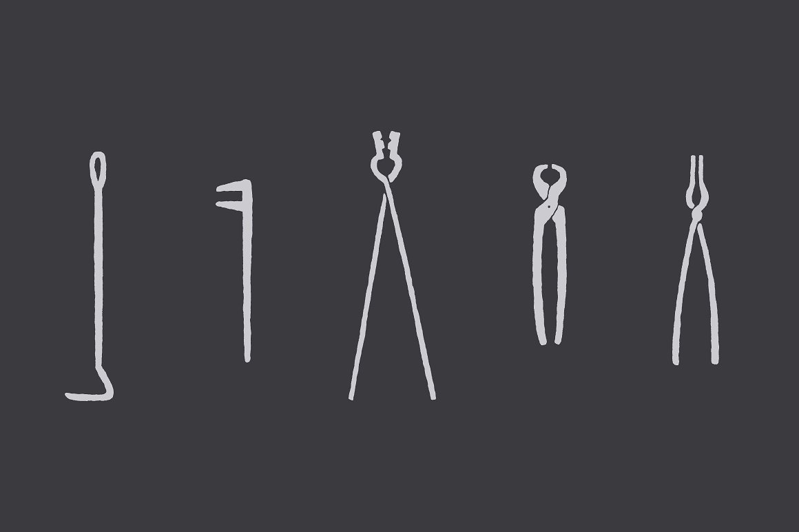 手工艺铁匠工具设计素材Blacksmith Tools -