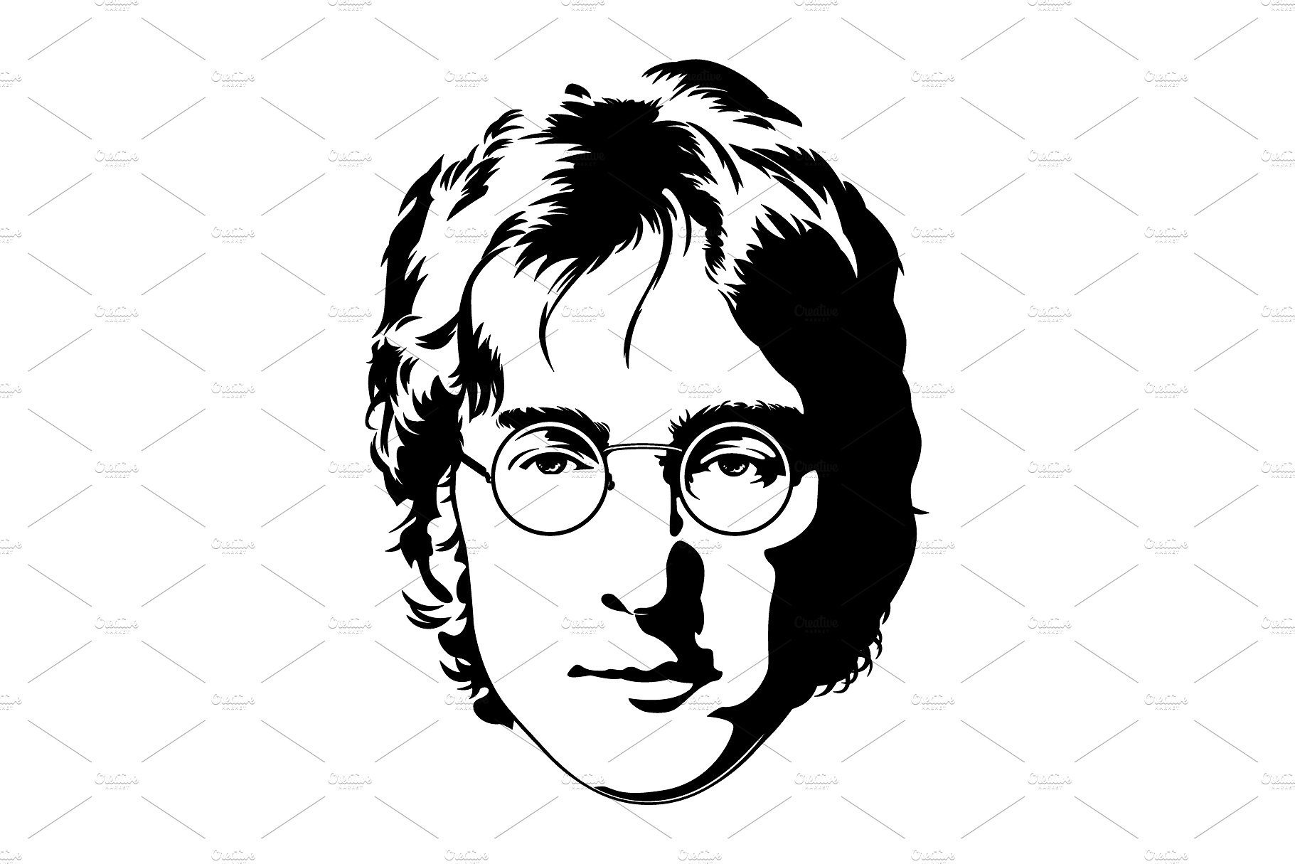 约翰列侬的矢量肖像John Lennon vector si