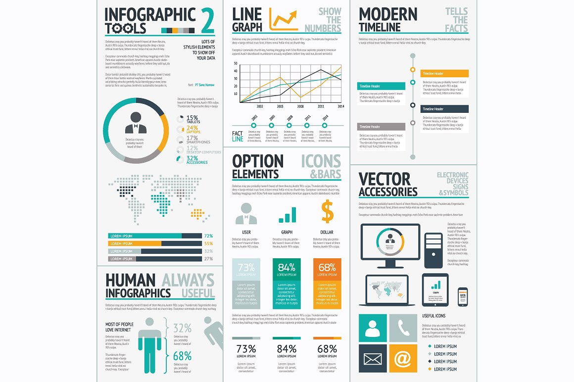 商务信息图标设计素材Infographic tools 2