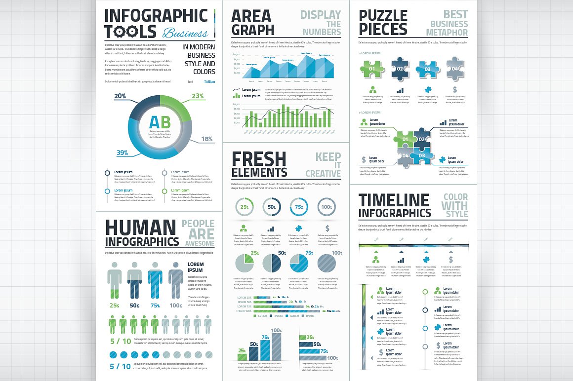 商务信息图标工具素材包Infographic Busines