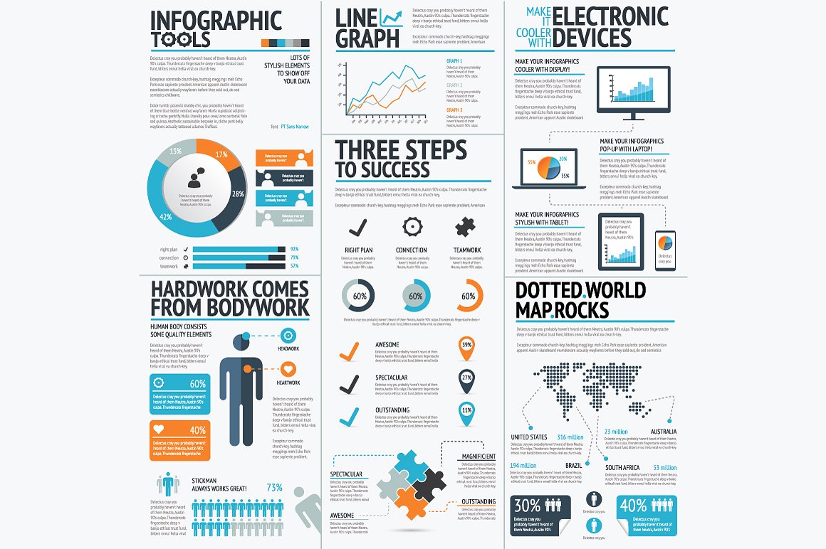 商务信息图标工具素材包Infographics Tools