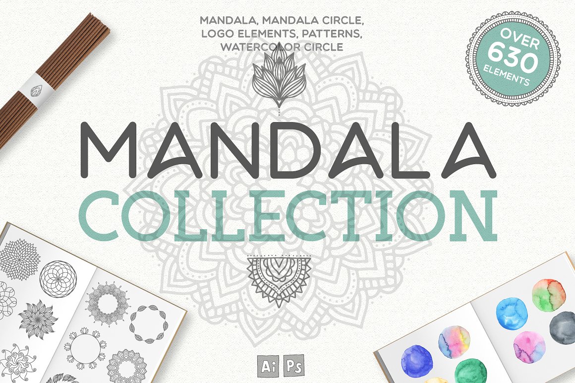 矢量曼荼罗形状设计素材Mandala Collection