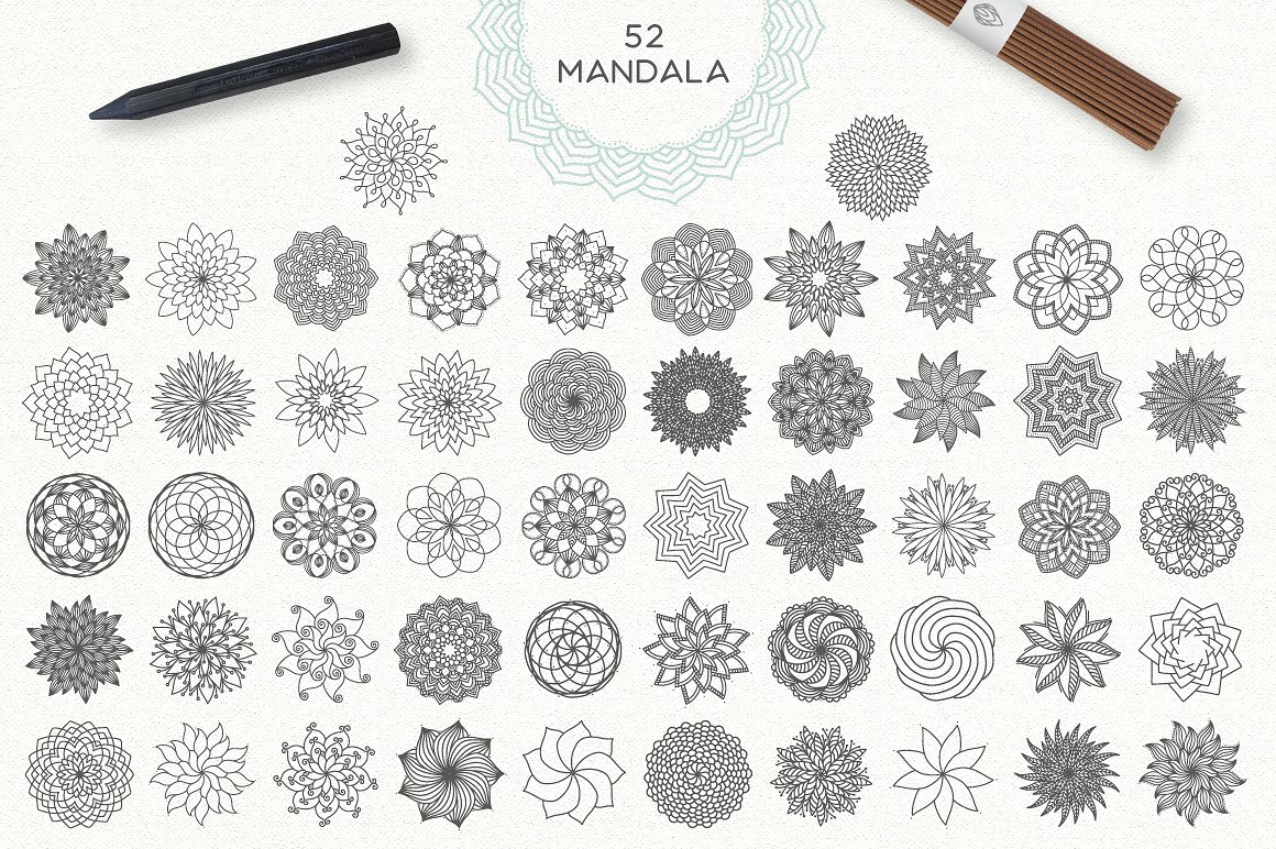矢量曼荼罗形状设计素材Mandala Collection