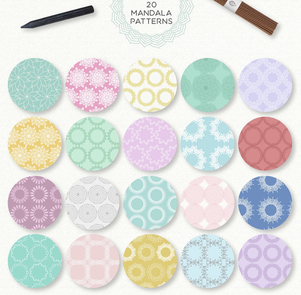 矢量曼荼罗形状设计素材Mandala Collection