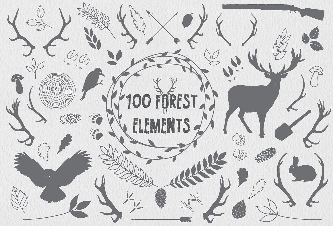 100 Forest Elements Pro