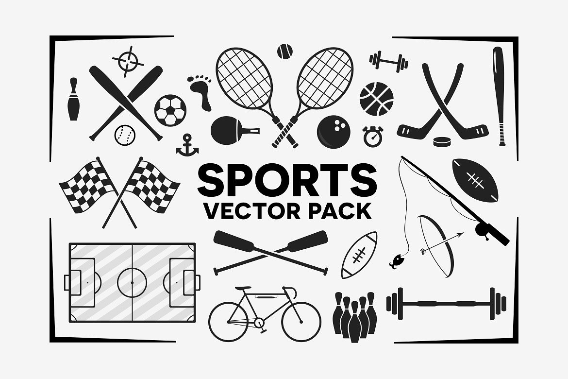 矢量运动器材设计素材Sports Vector Pack