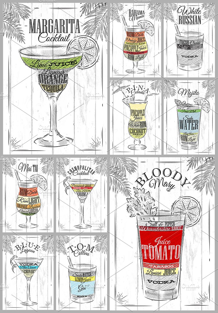 Cocktails graphics