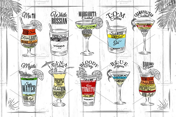 Cocktails graphics