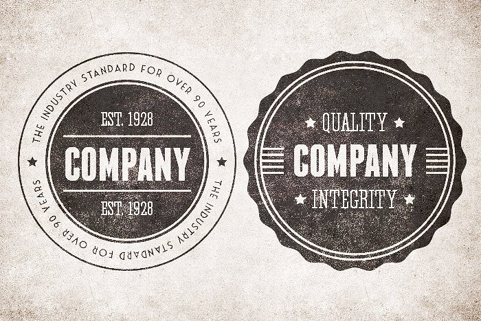 Vintage Circular Badges Vector