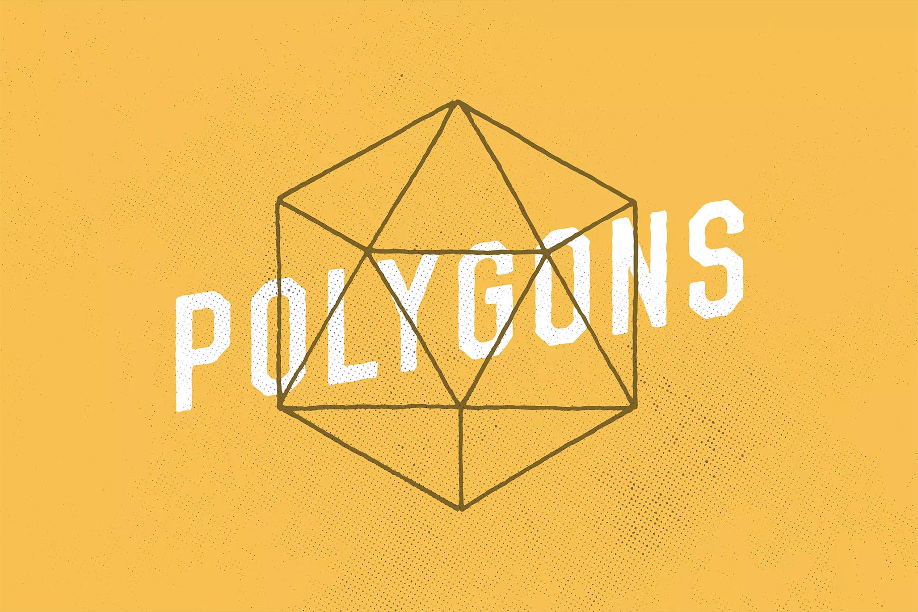 多边形设计素材Polygon Outline Shapes