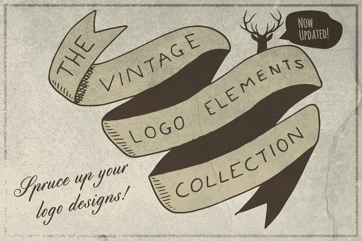 复古装饰设计素材The Vintage Logo Eleme