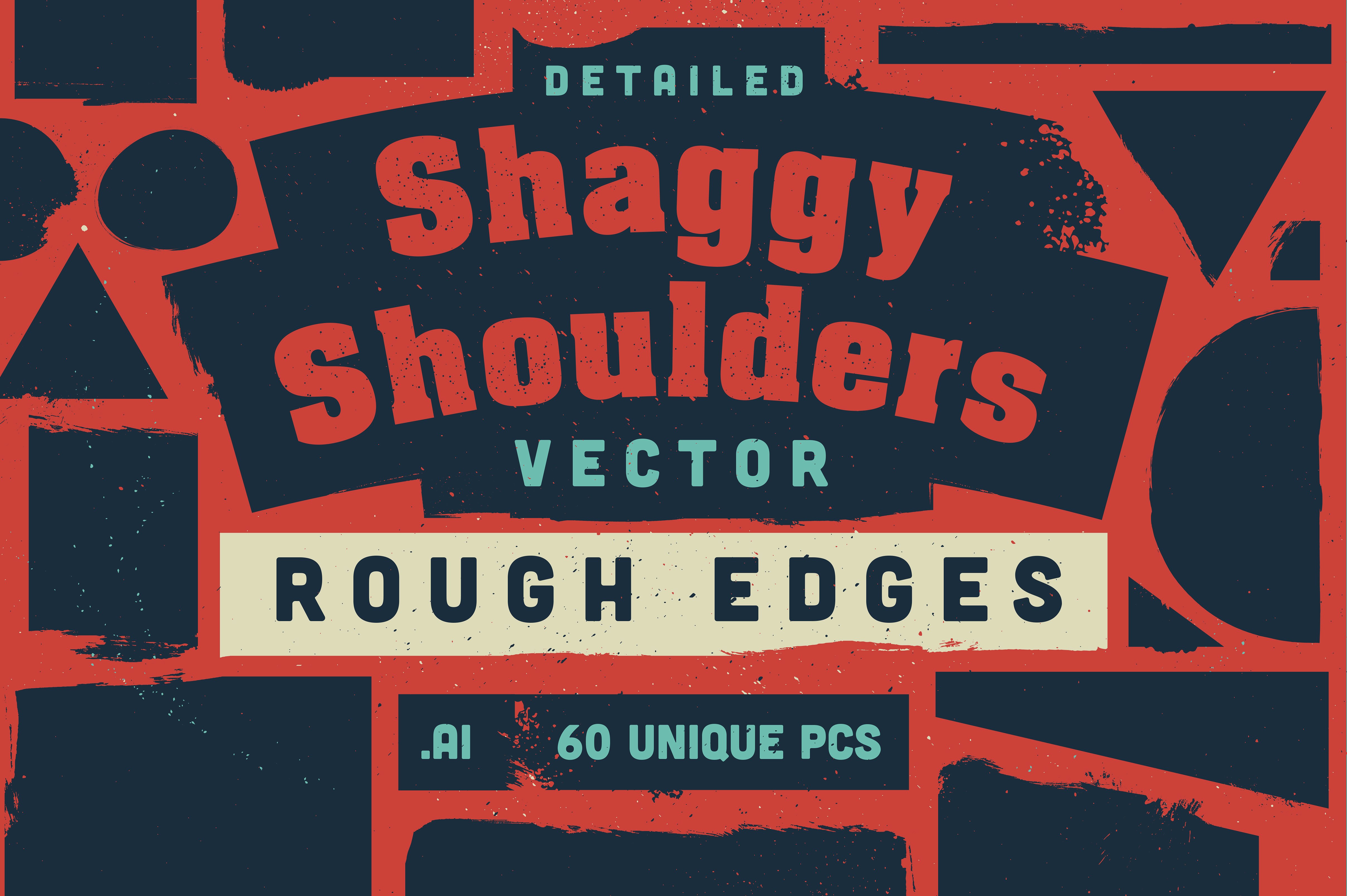 矢量复古纹理设计素材Shaggy Shoulders Vec