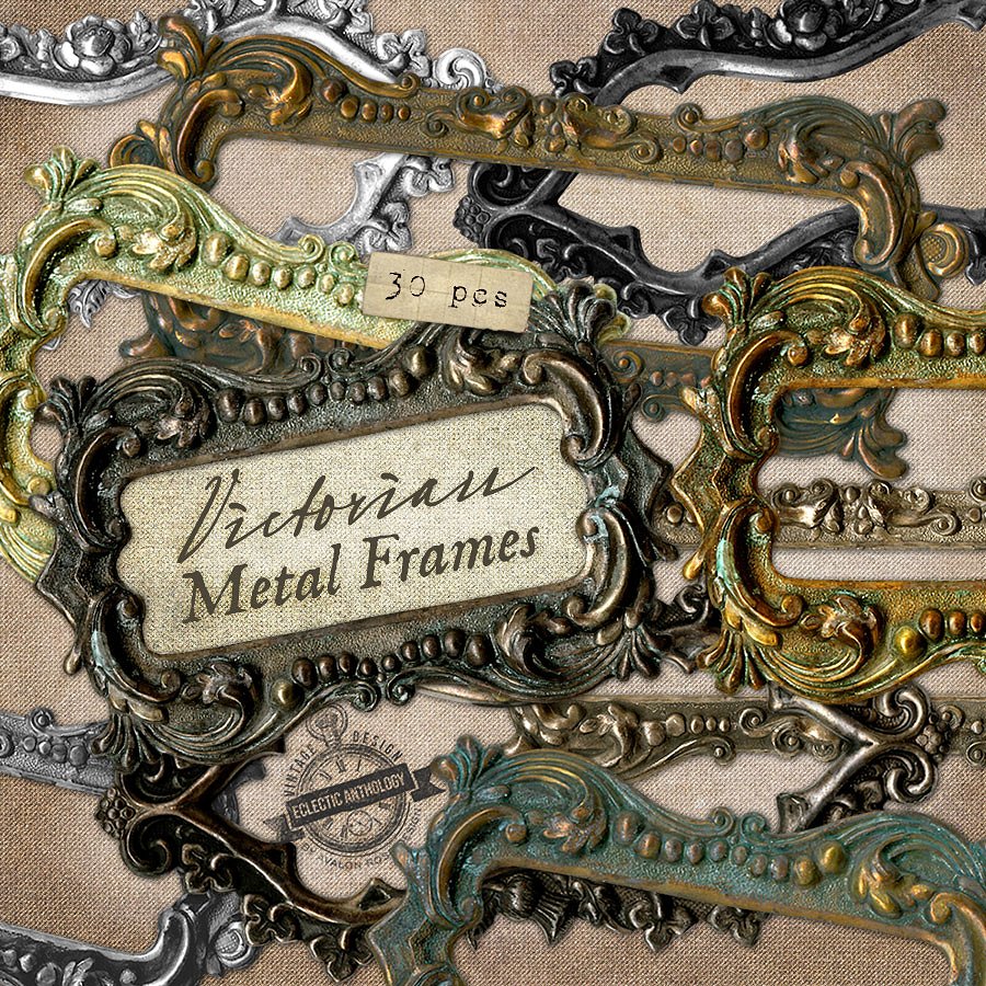维多利亚时期金属框架设计素材Victorian Metal