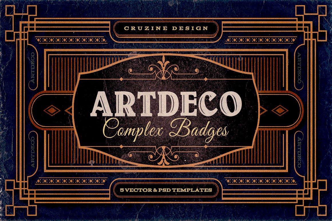 徽章-框架ArtDeco Badges -amp; Fram