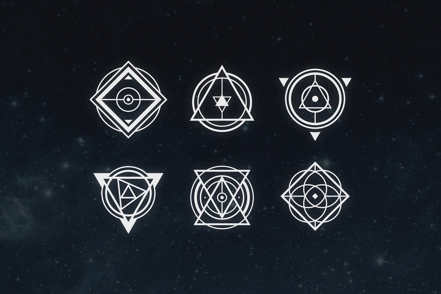 21款星座几何形状设计素材21 Sacred Geometr