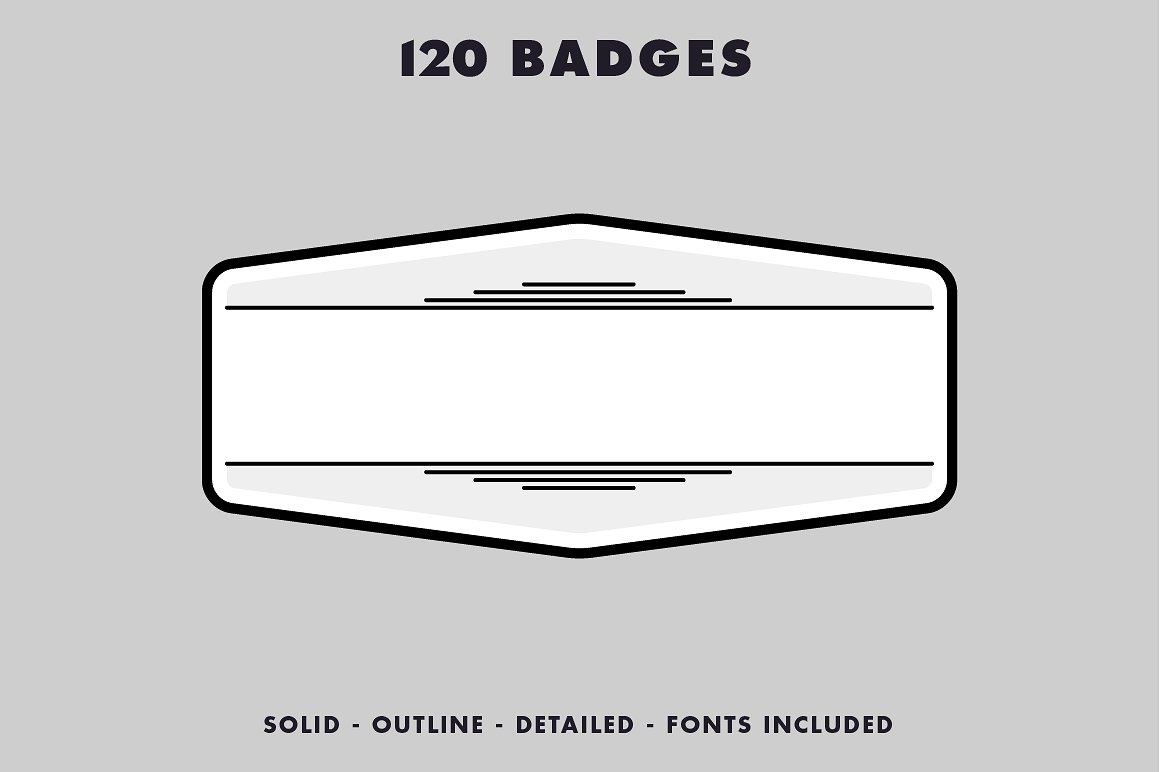 徽章设计元素120 vector badges with f