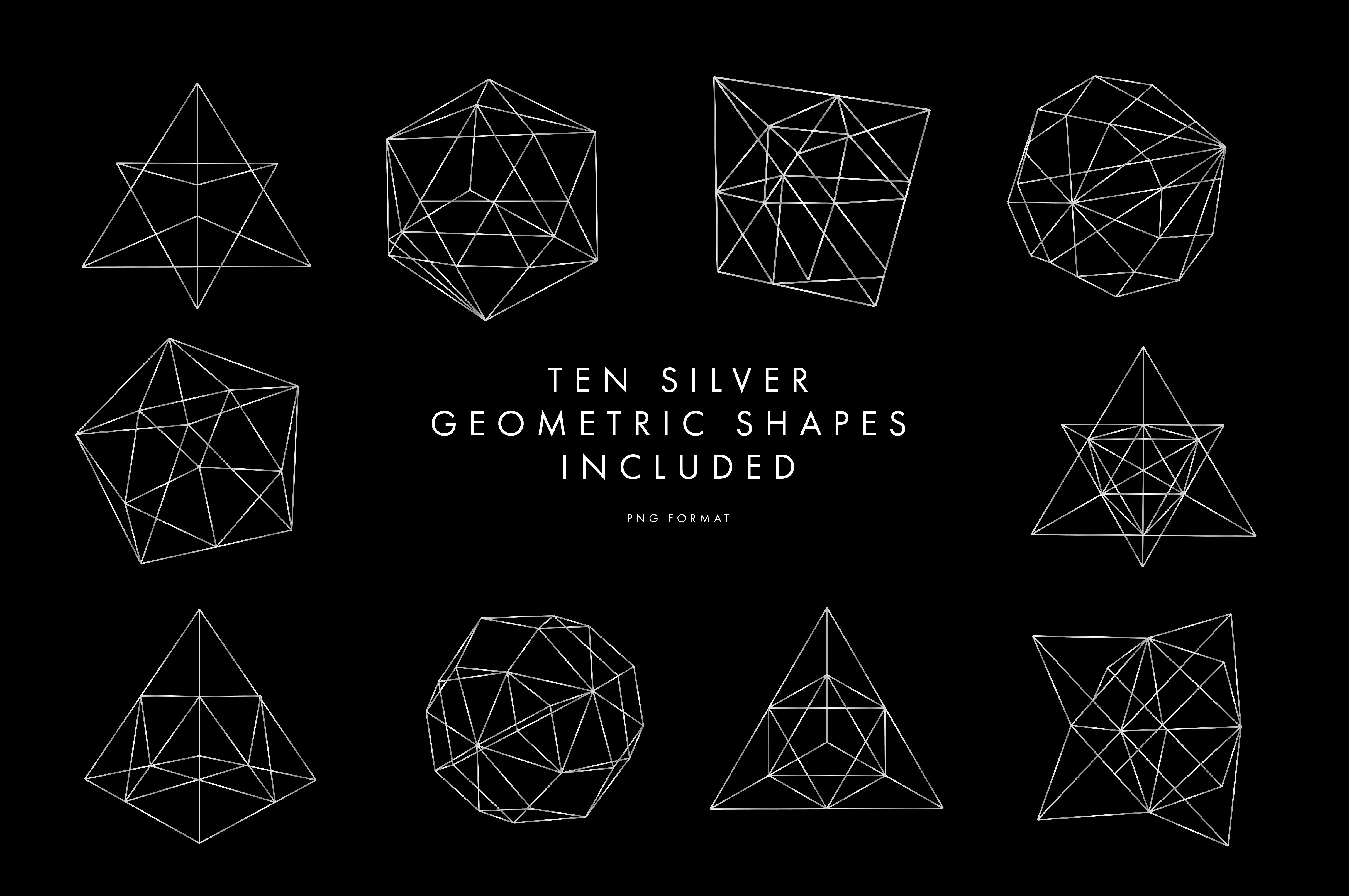 趣味字体Silver Geometric Pattern #