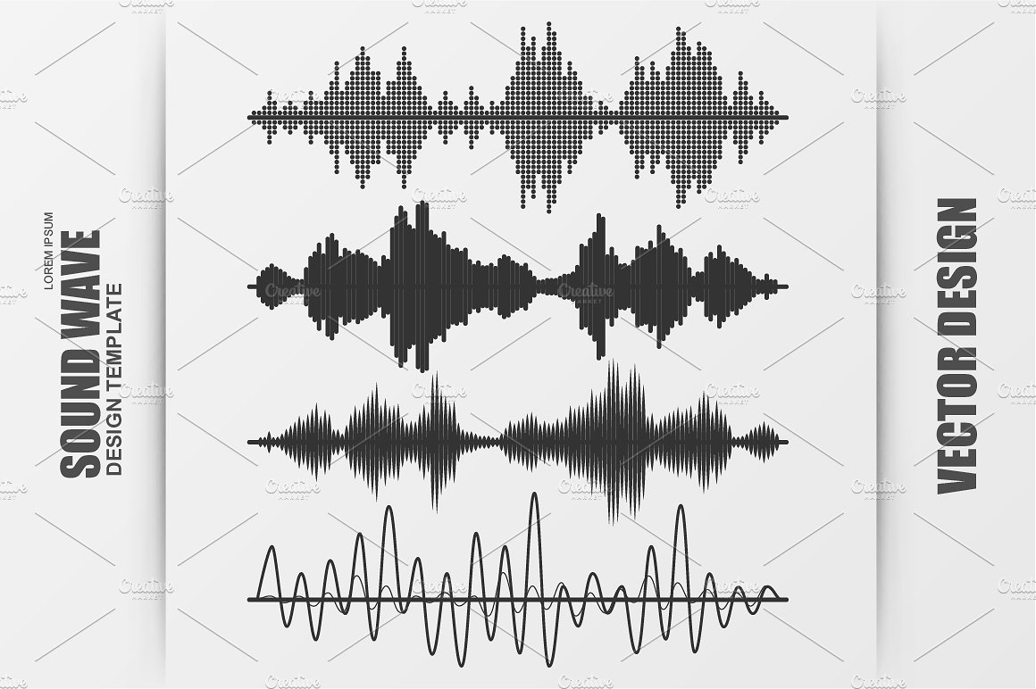 声波设计素材Collection Sound Wave #4