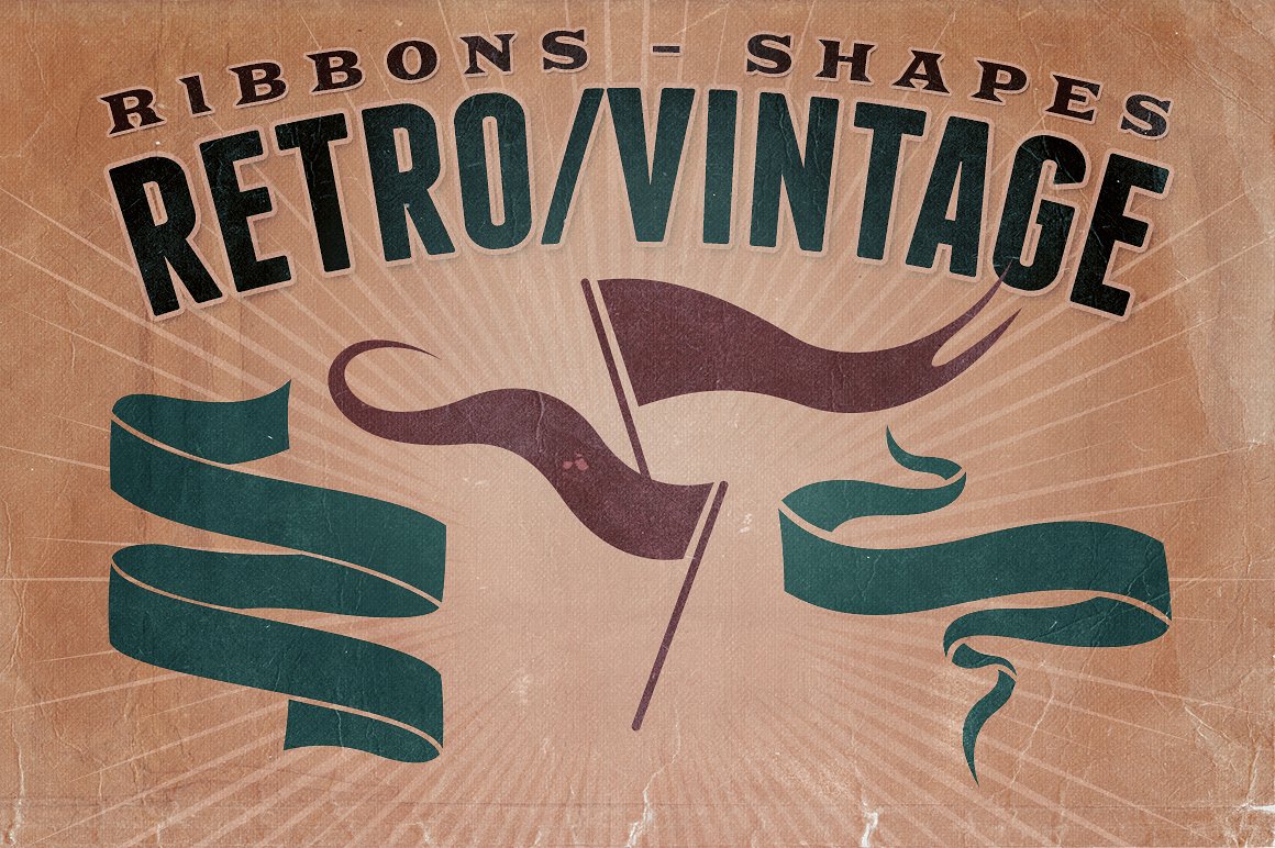 复古形状设计素材Retro/Vintage shapes -