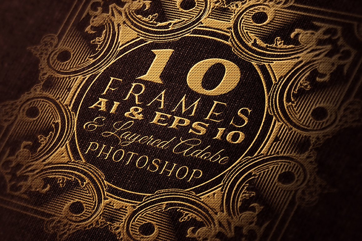 10款复古框架设计元素10 Frames Vol.6 - V