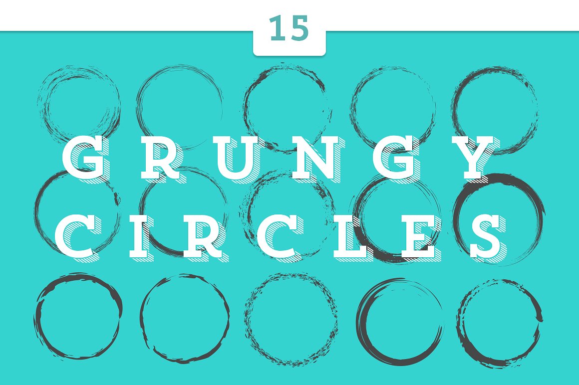 圆形形状乞求 Grungy Circles #123190