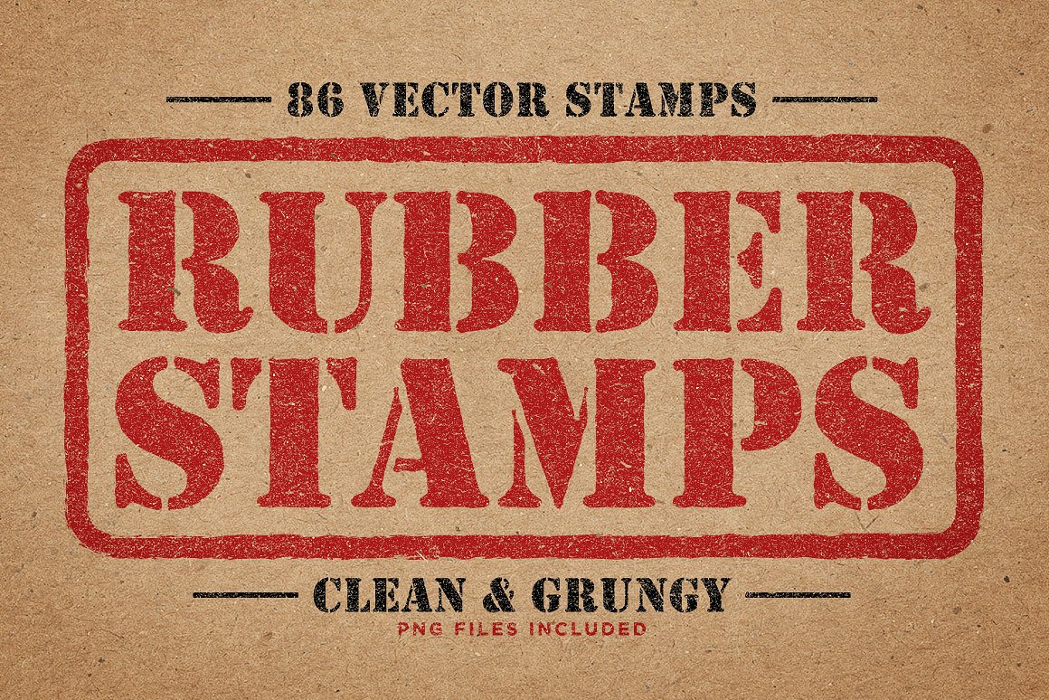 商业矢量设计Rubber Stamps Vector Pac