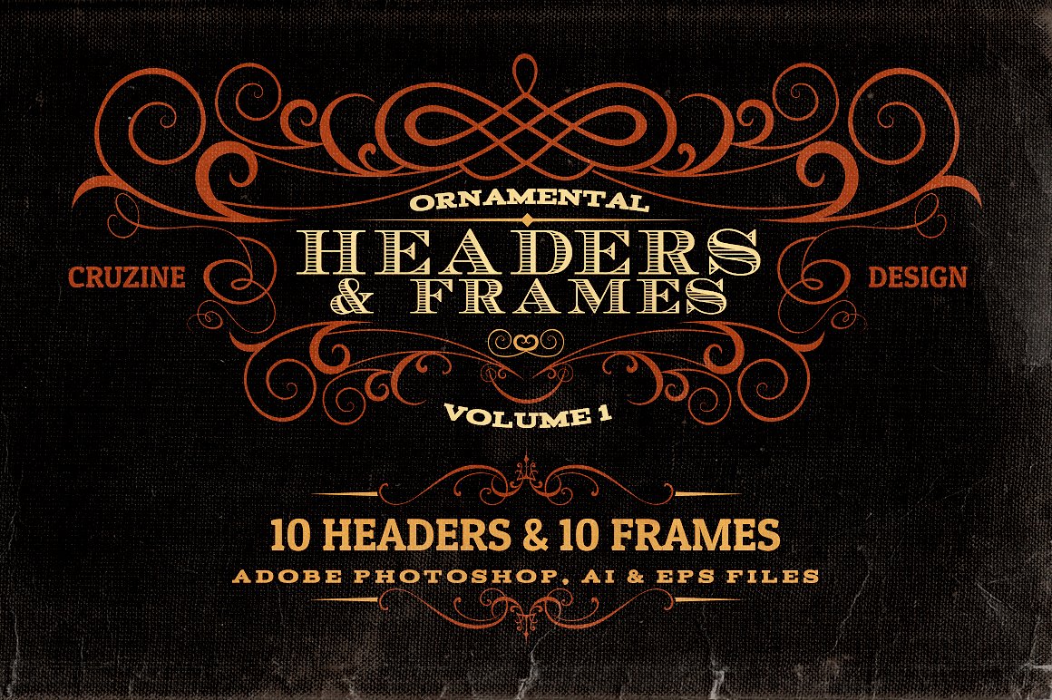 复古风格Ornamental Headers -amp; F