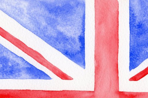 水彩英国国旗Watercolor British Flag