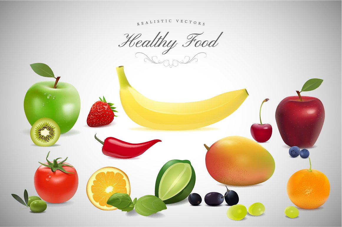 水果和蔬菜的汇集Vector Fruit -amp; Veg