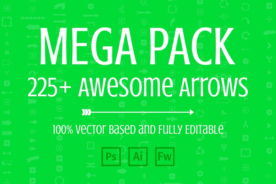 矢量箭头设计Mega Pack of Awesome Arr