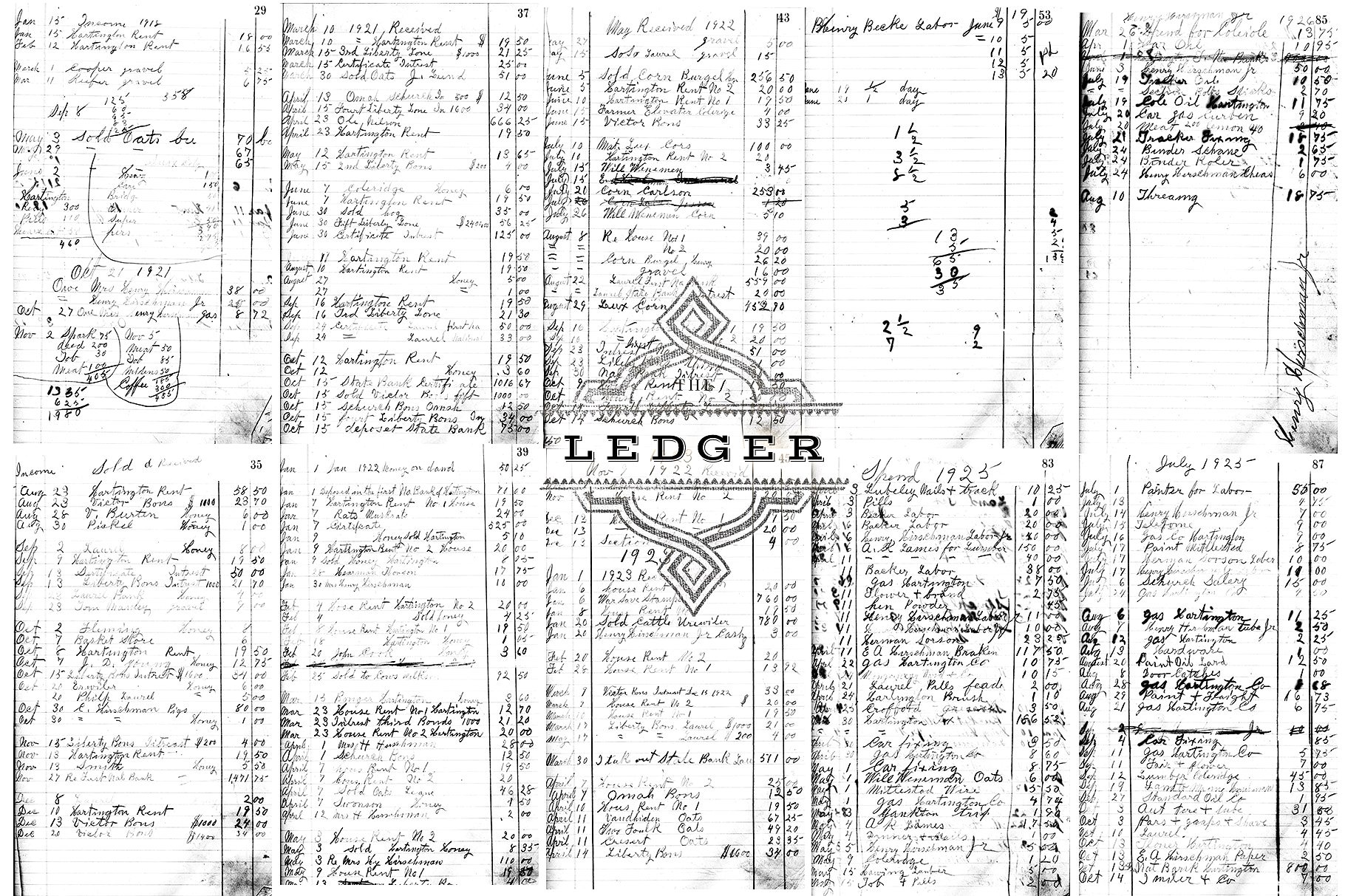 复古元素Ledger Hi-Res Overlays -am