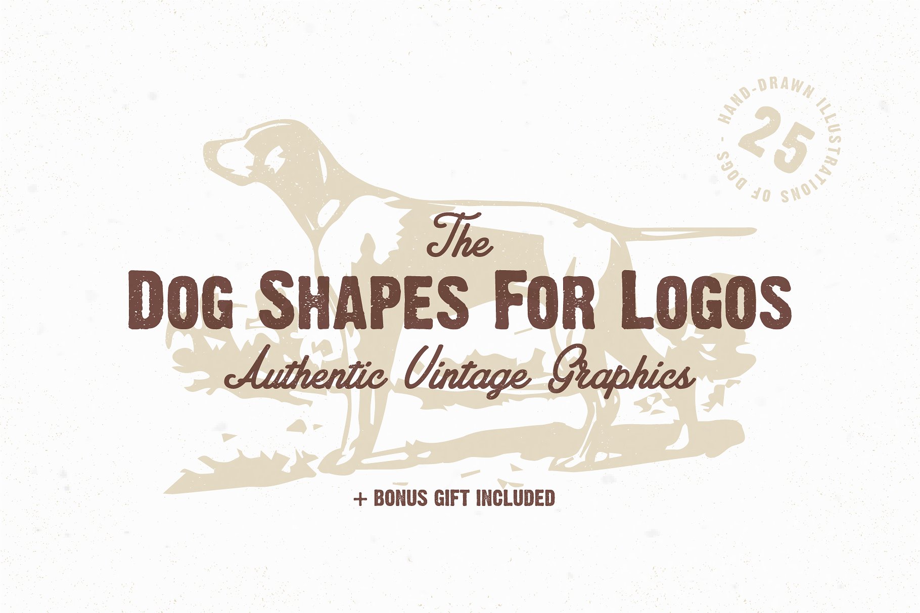 复古狗标志徽章The Dog Shapes For Logo