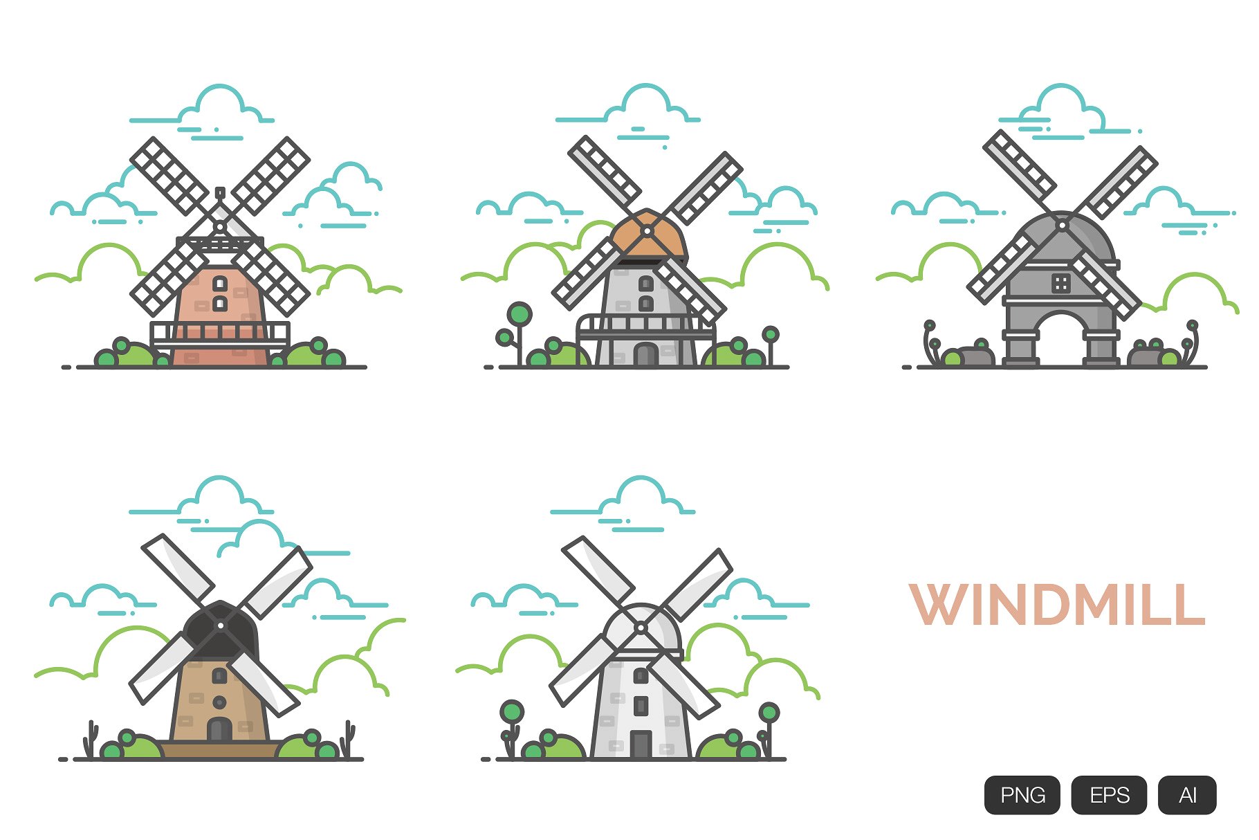 风车现代设计5 Windmill #2434193