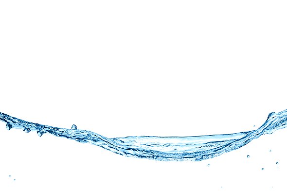 水滴Water on a white background