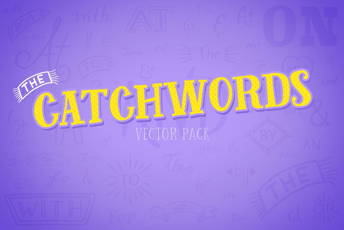 手绘流行语Catchwords Vector Pack Vo