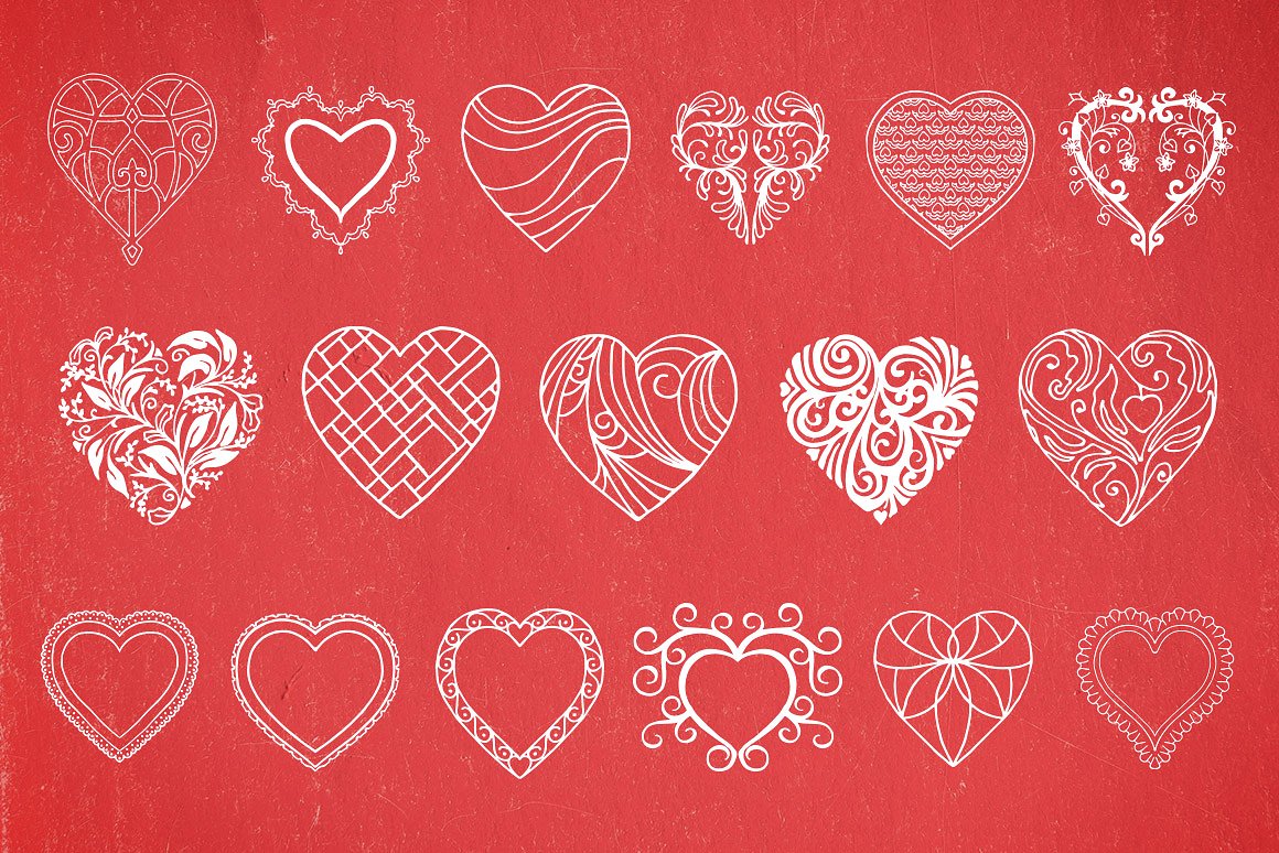 装饰性心脏载体Decorative Heart Vector