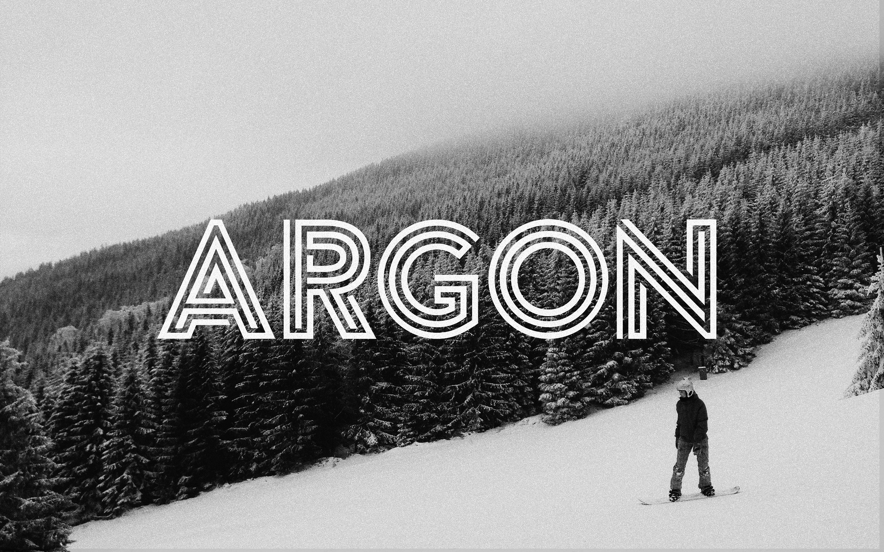 一款创意三线英文字体Argon Font (Full)