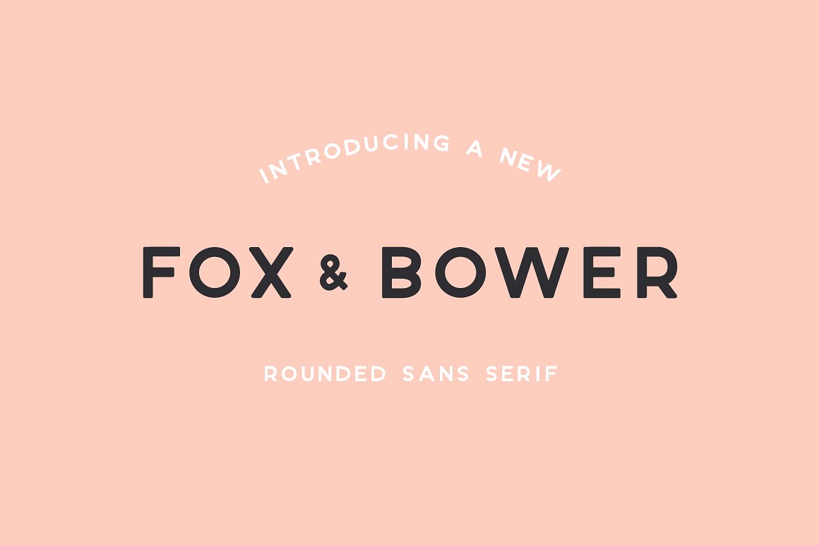 一款简洁圆形无衬线英文字体Fox and Bower
