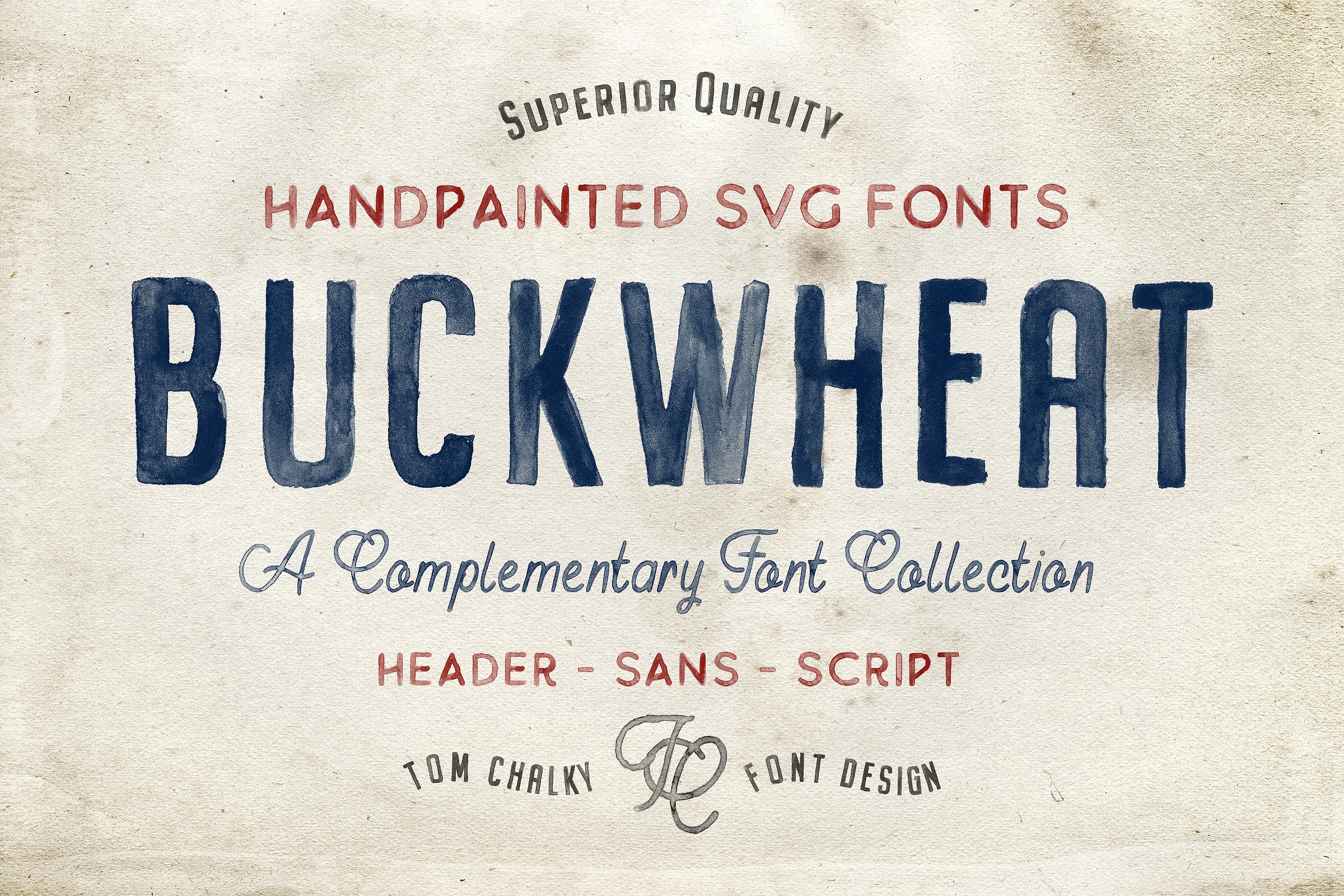 一款复古装饰英文字体Buckwheat Opentype S