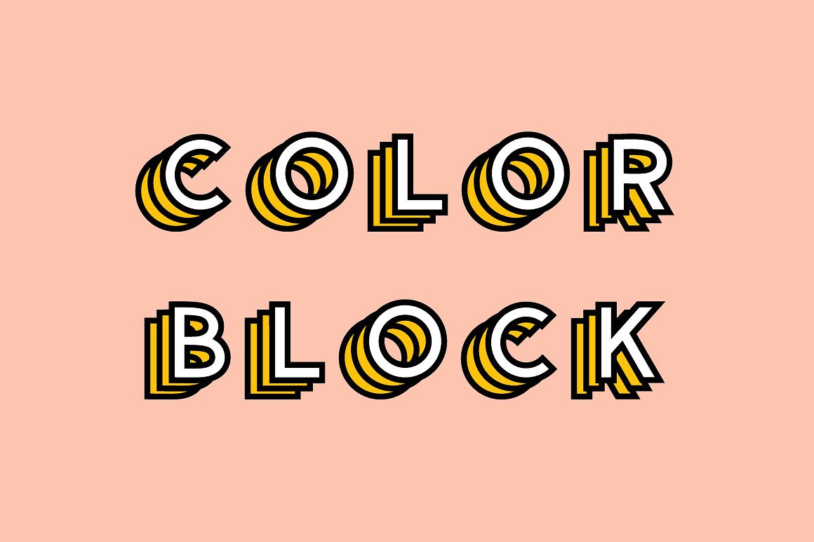 彩色字体Color Block - Colored Font