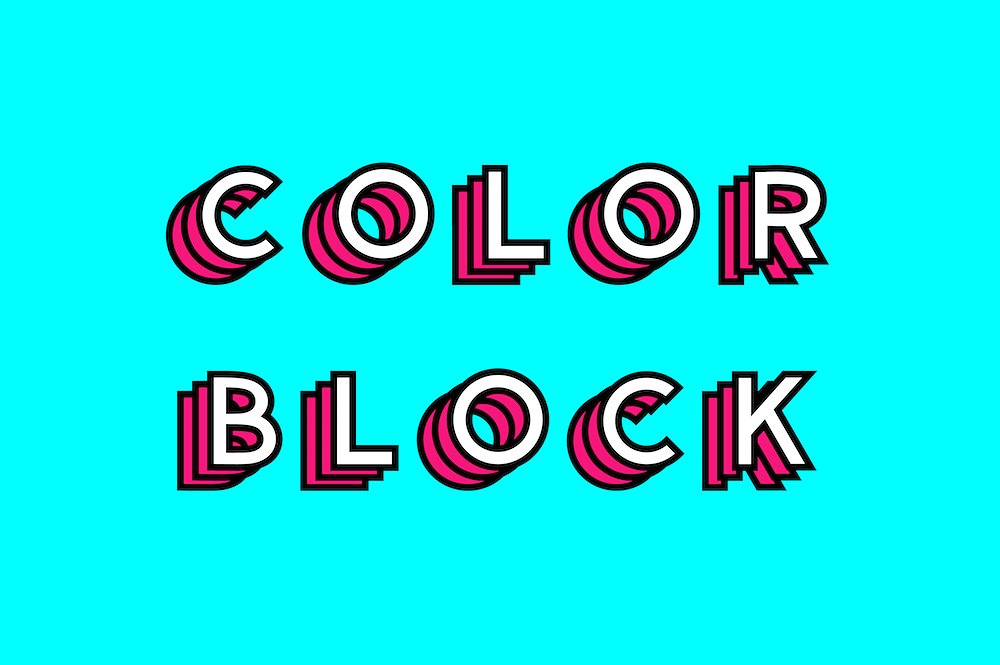 一款创意彩色立体英文字体Color Block - Colo
