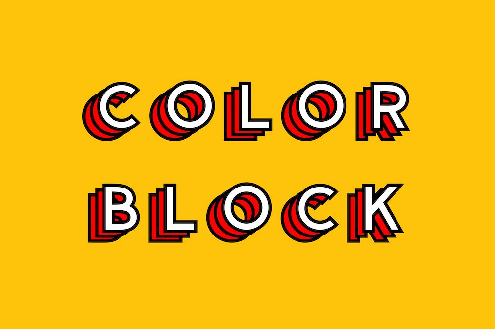 一款创意彩色立体英文字体Color Block - Colo