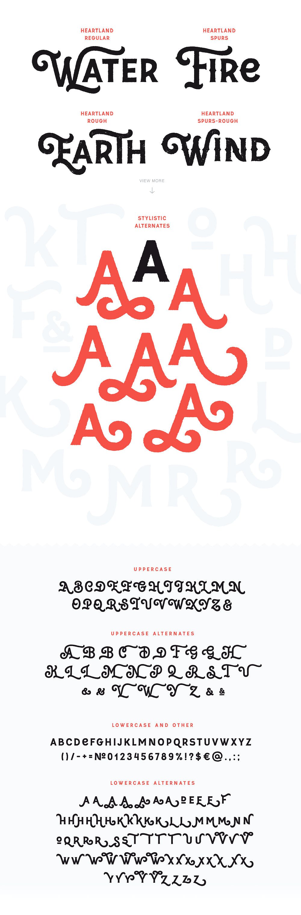 复古装饰英文字体Heartland Font