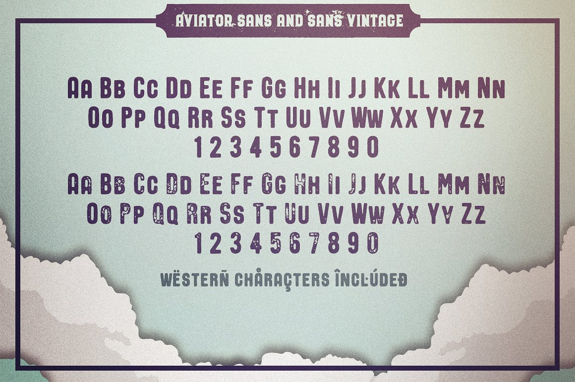 复古字体The Aviator Font Collectio