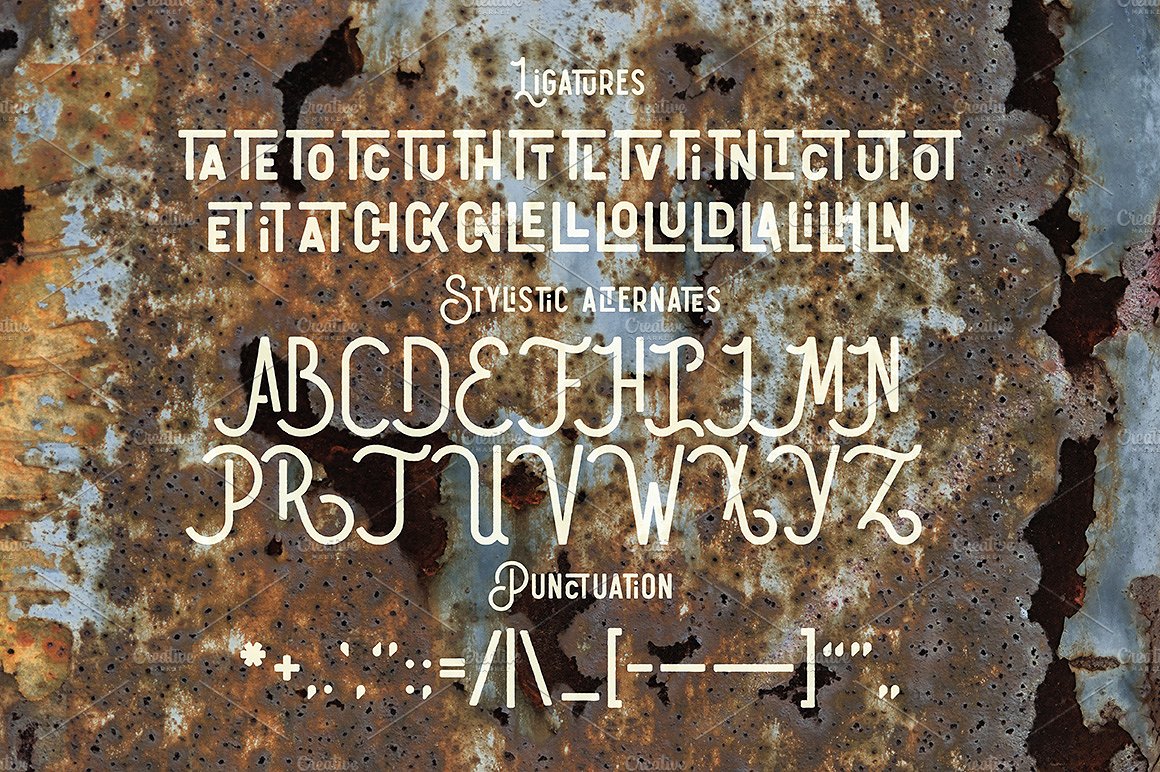 复古圆形装饰英文字体Humblest typeface wi