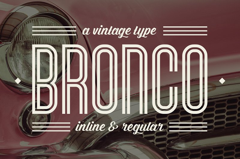 大写显示字体Bronco Typeface #335395