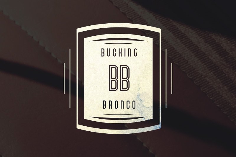 大写显示字体Bronco Typeface #335395