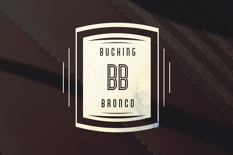 一款创意双线英文字体Bronco Typeface