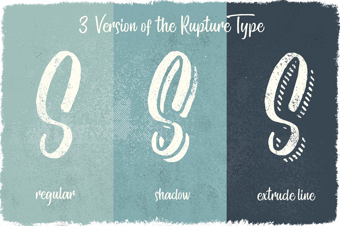 手绘字体The Rupture 3 Styles #7516